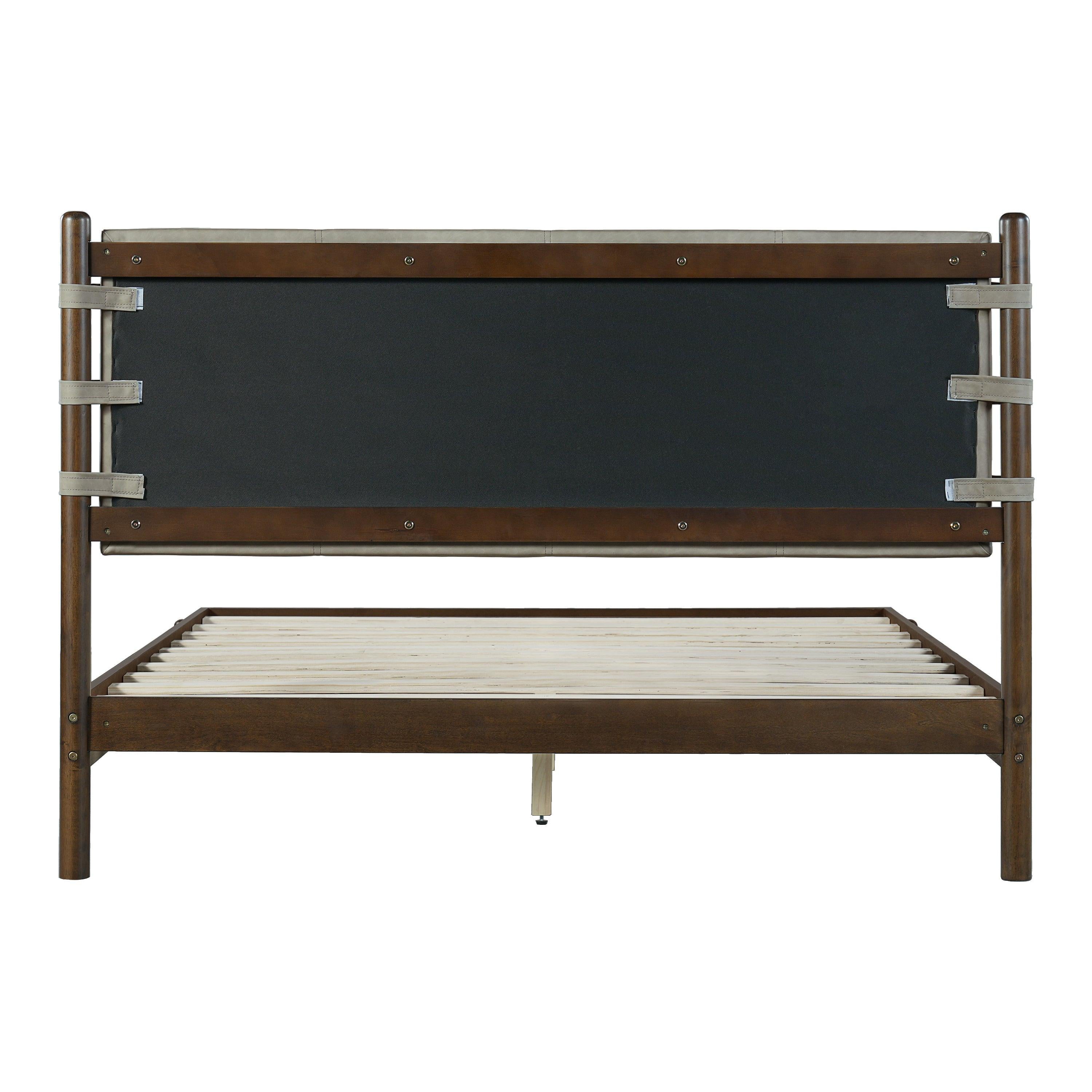 Queen Rubber Wood Bed Frame with Headboard.