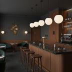 10 inch Diameter Etched White Glass Globe Integrated LED Pendant Pendant Lights