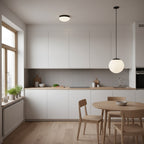 10 inch Diameter Etched White Glass Globe Integrated LED Pendant Pendant Lights