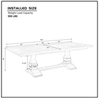 102.01 Inch Extendable Wooden Dining Table for 6 Persons,Long Expandable Dining Table,Mid Century Modern Large Kitchen Table,Rectangular Table for Living Room,Restaurant
