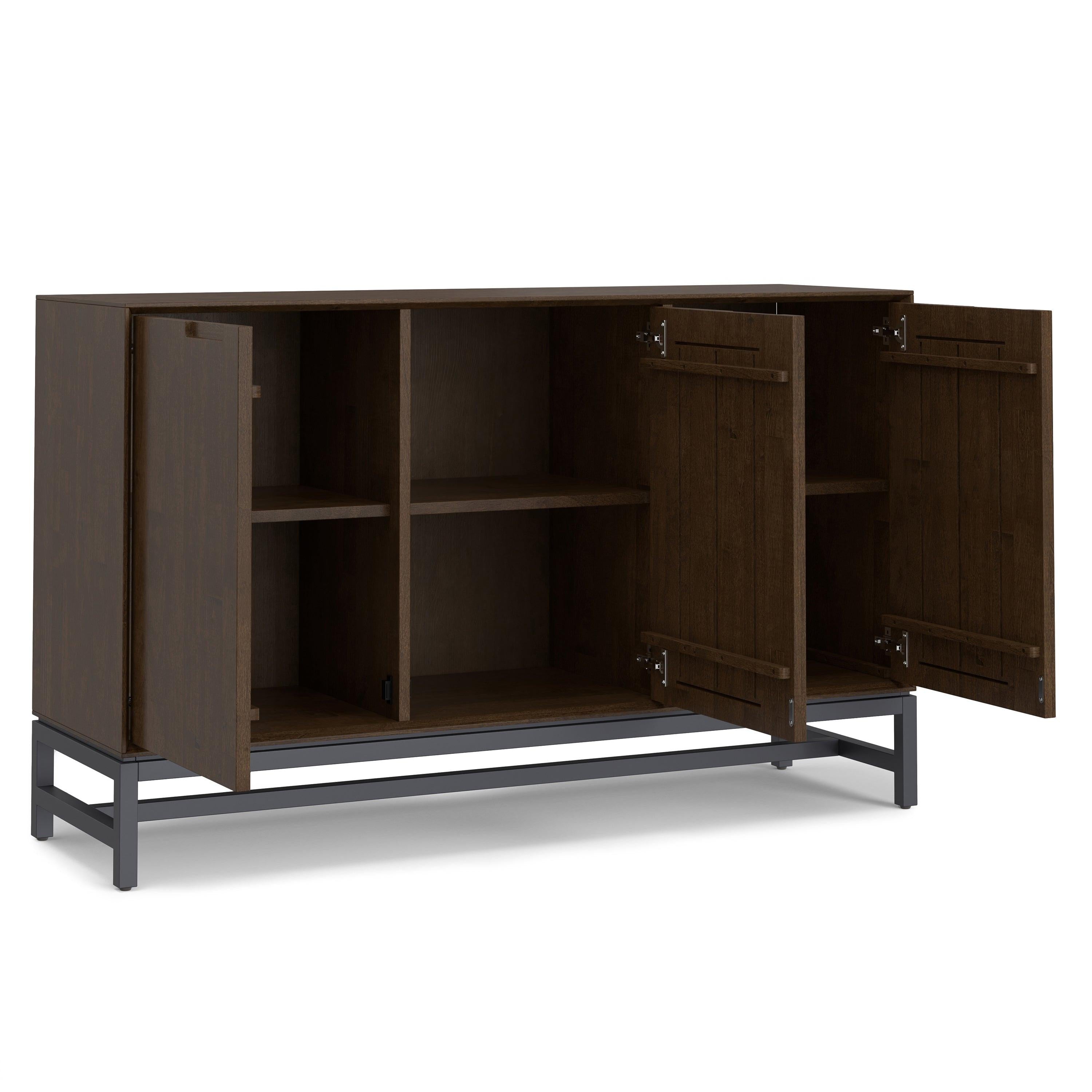 Walnut Brown Sideboard Buffet for Functional Storage.