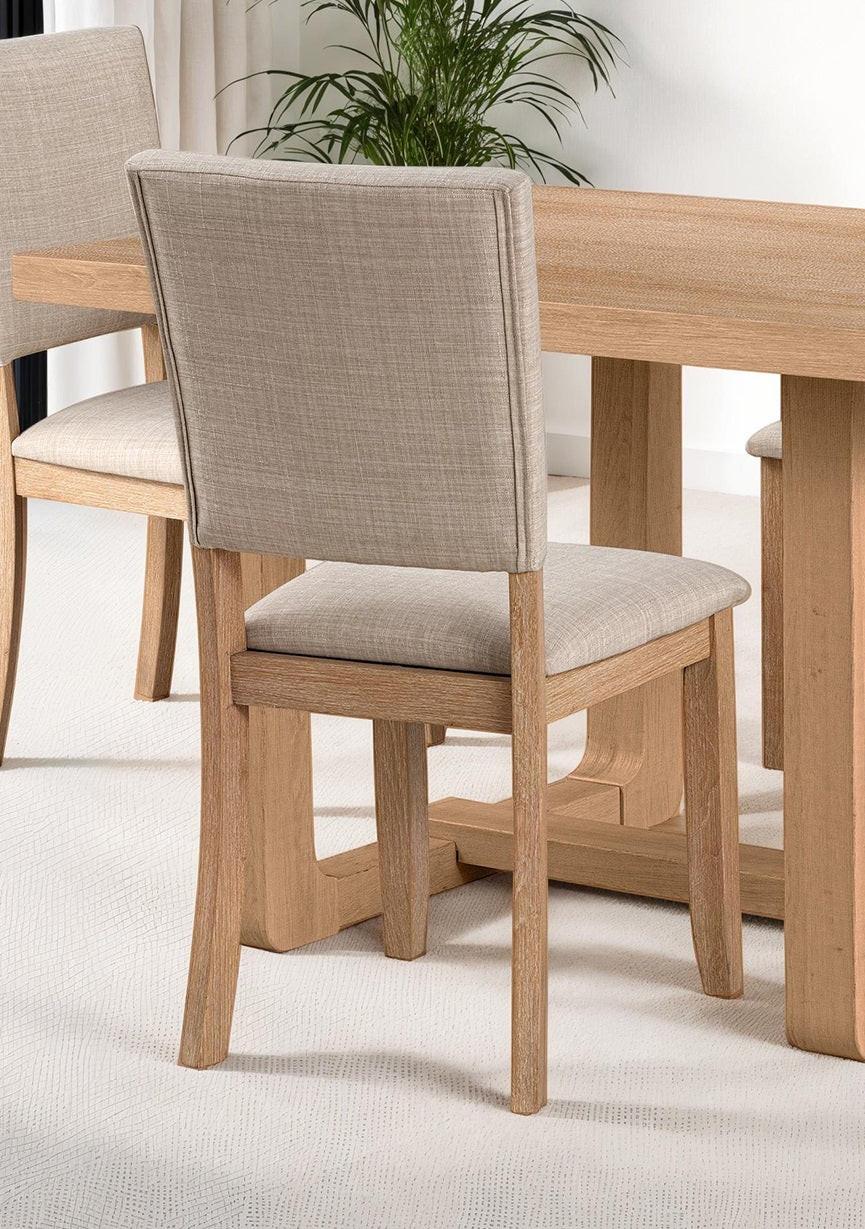 Transitional 5pc Dining Set with Natural Finish.