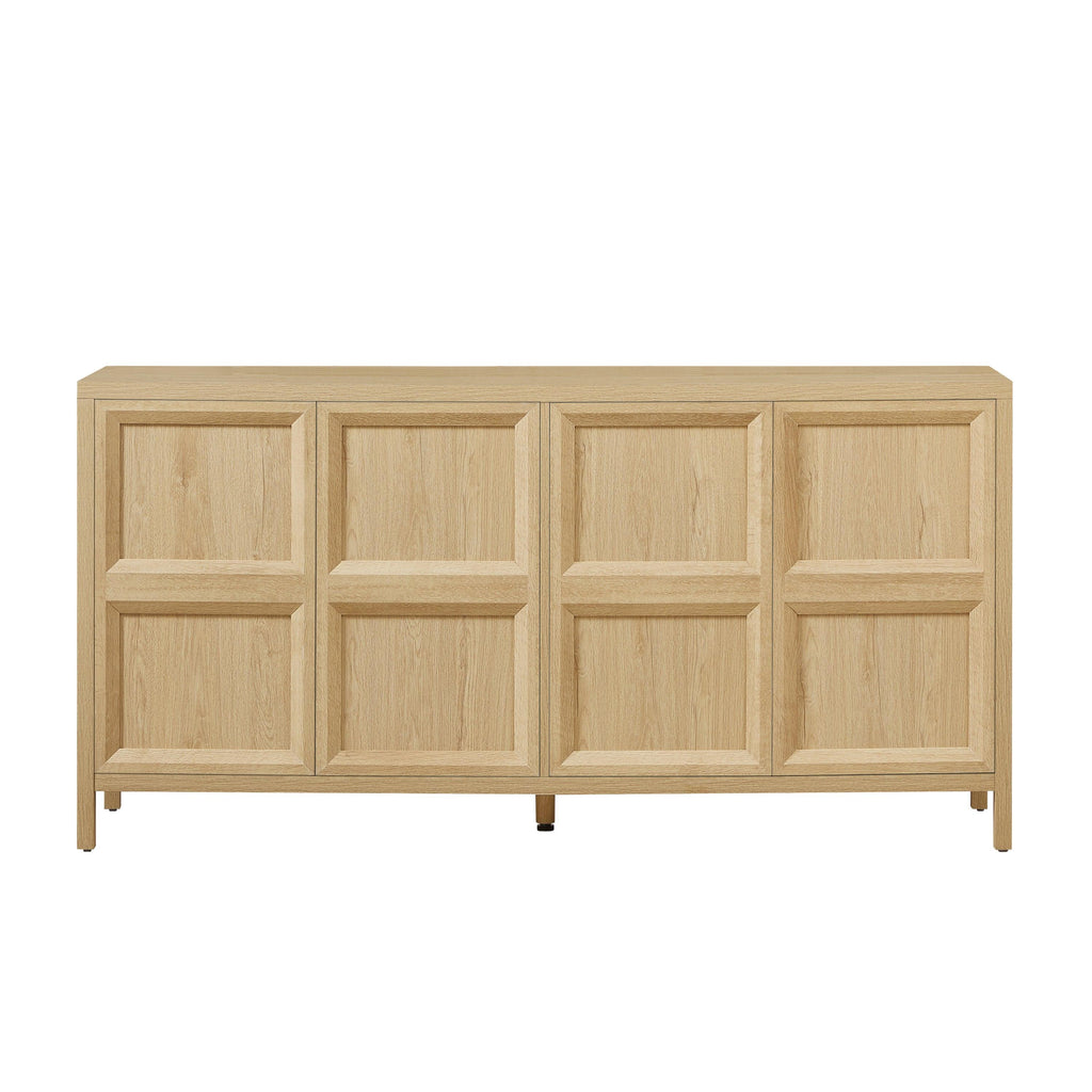 67'' Oak Sideboard Storage Cabinet with Tip-On Opening.