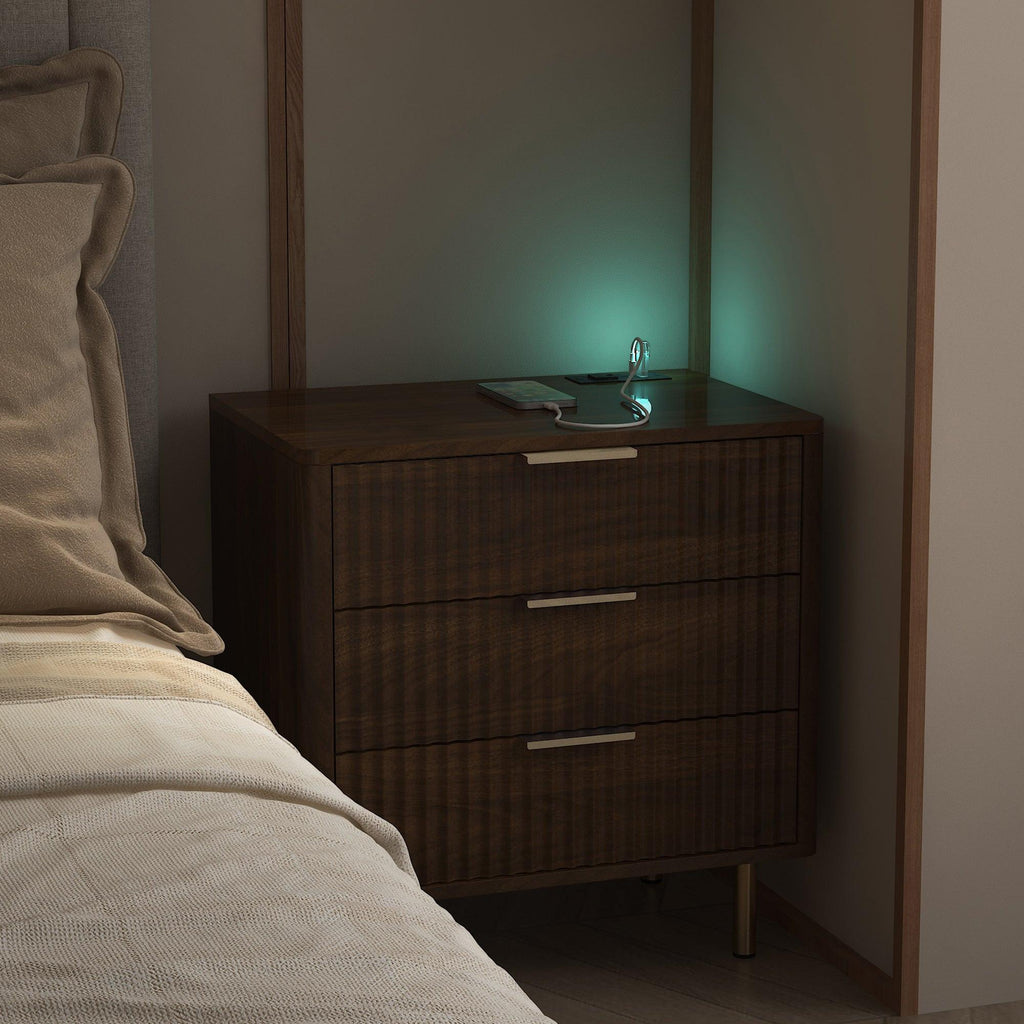 Smart Nightstand with Charging Station for Bedroom.