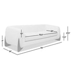 Alpine 90.5' Sherpa Sofa, Ivory White Boucle.