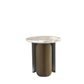 Monica Sintered Stone Top End Table in Bronze
