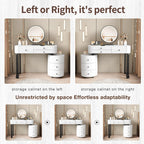 Minimalist Dressing Table with Detachable Mirror.