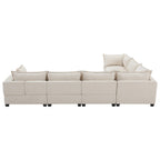 117.5'' Modular Sectional Sofa with Movable Storage Ottoman.