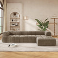 122' Modern L-Shaped Sectional Sofa with Chaise Lounge.