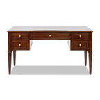 Dauphin Gold Accent 5-Drawer Wood Executive Desk.