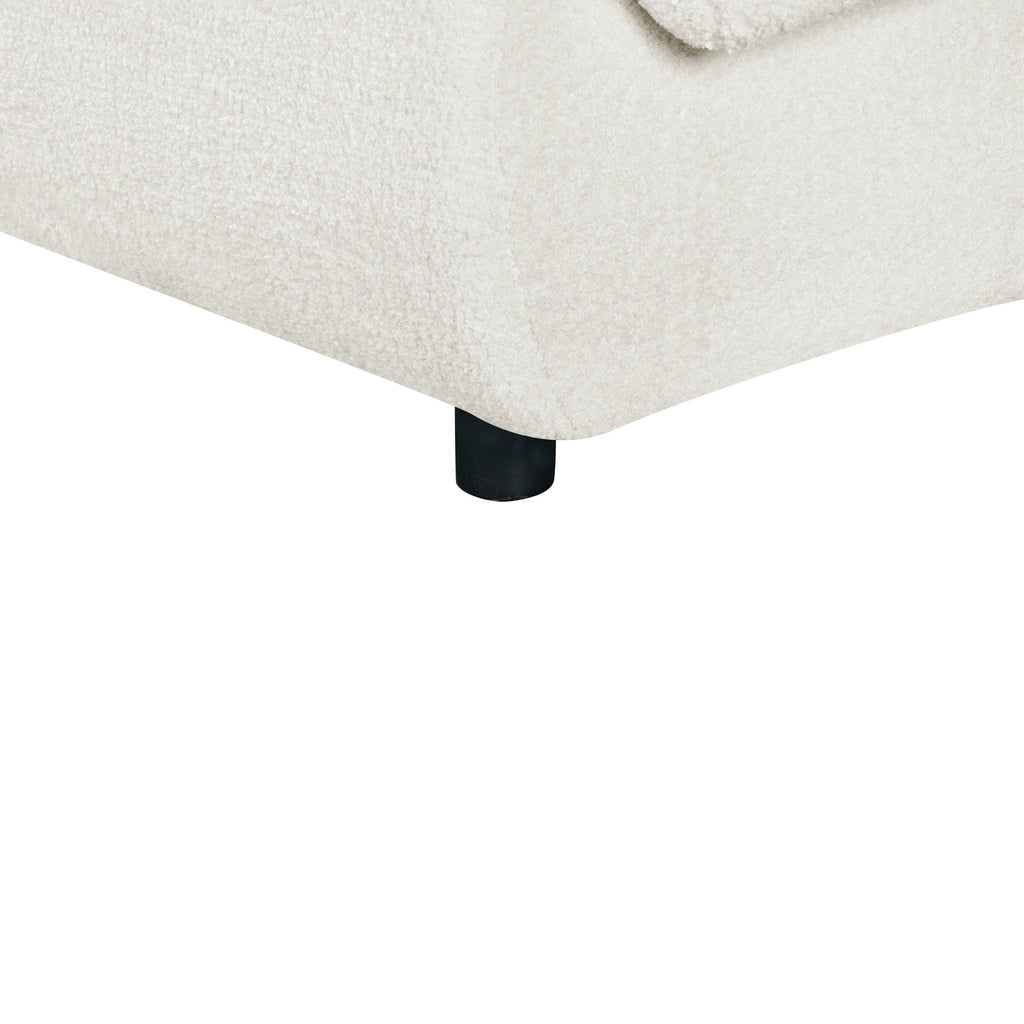 Curved Contemporary 3-Seater Sofa in Beige for Stylish Living.