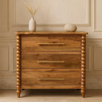 Artisan Furniture Solid Wood Spindle Chest - Classic Storage.
