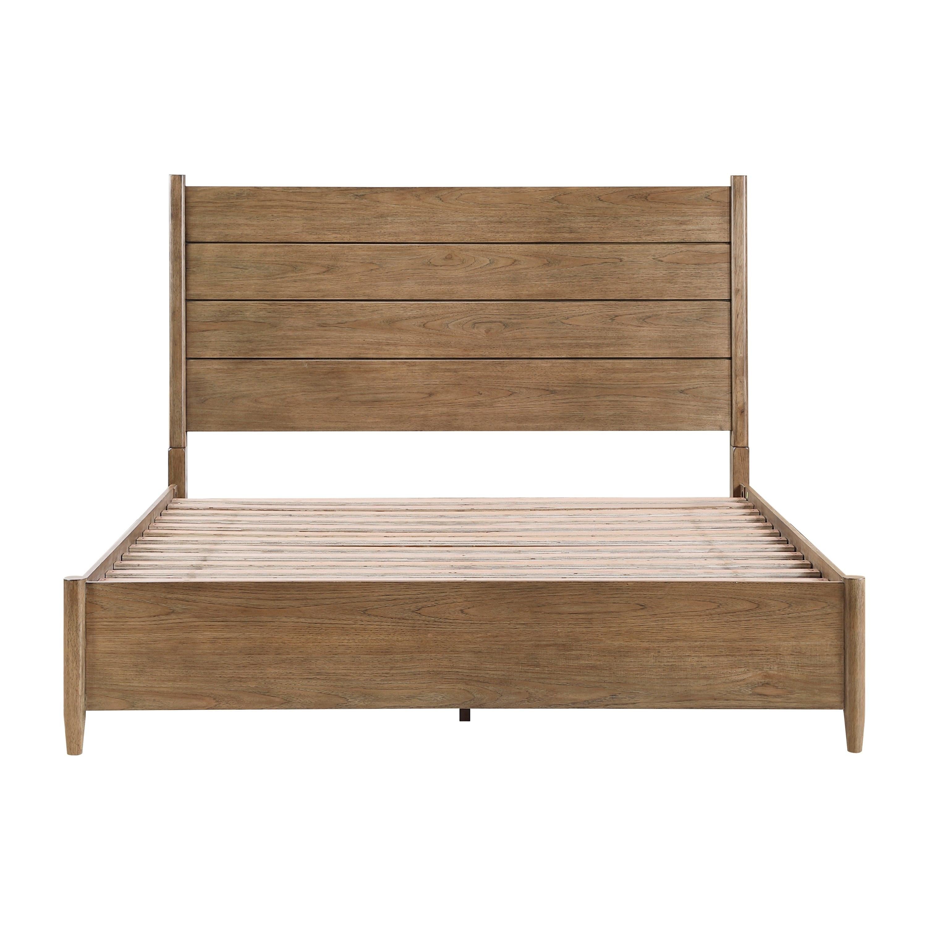 Queen Platform Bed with Removable Upholstery Cushion.