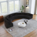 Curved Sectional Sofa with 6 Pillows for Any Room.