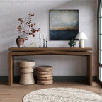 65-Inch Solid Wood Console Table - Rustic Entryway Solution.