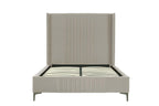 Promenade Upholstered Velvet Full Bed in Rustic Taupe