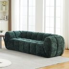 Chenille Foam Sofa - Modern Quilted Design for Comfort.
