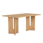 TREXM Farmhouse Wood Dining Table Set for 6 with Chairs.