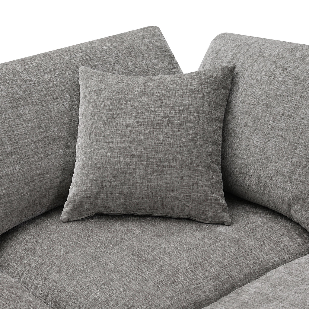 [VIDEO provided][New]130*65' Modern Modular Cloud Sofa Bed, 6 Seat Chenille Sectional Couch Set with Ottoman,Free Combination,Convertible U Shaped Sleeper Sofa for Living Room, Apartment, 3 Colors