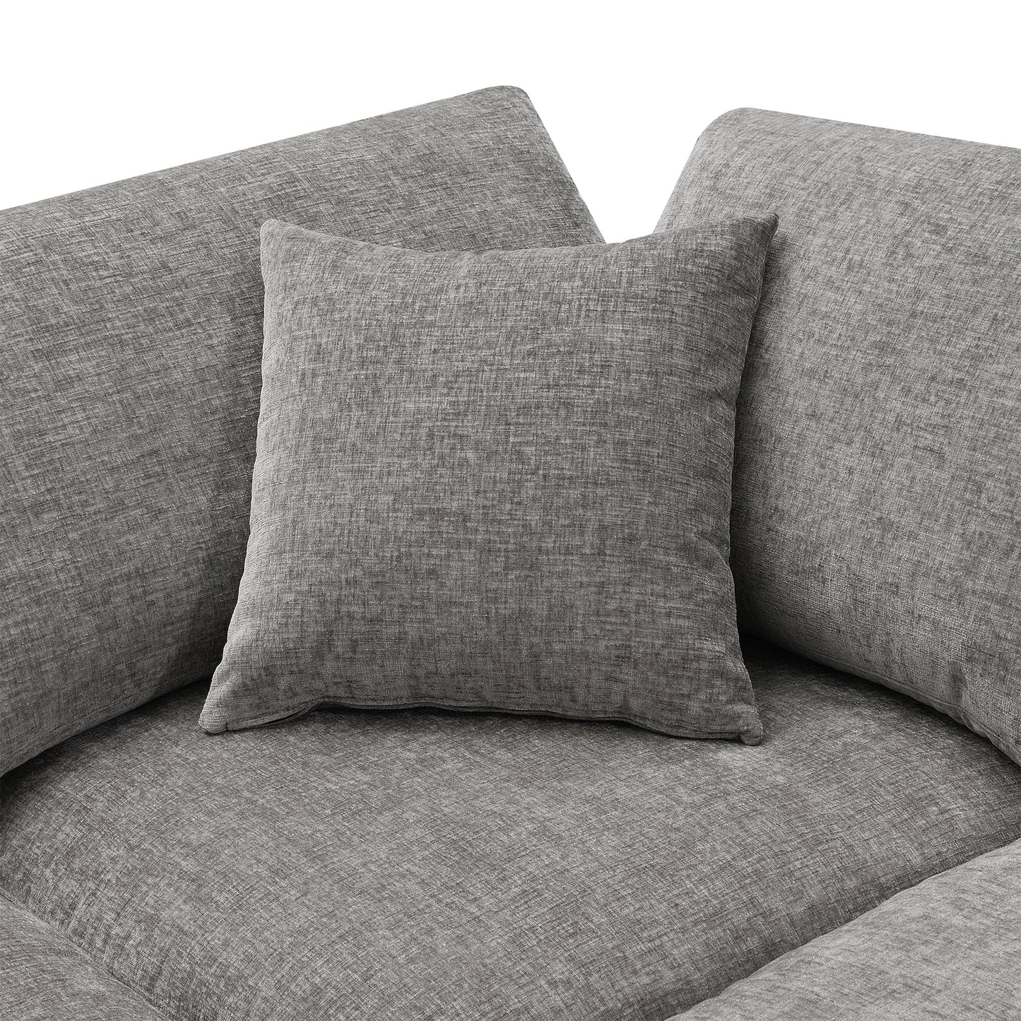 [VIDEO provided][New]130*65' Modern Modular Cloud Sofa Bed, 6 Seat Chenille Sectional Couch Set with Ottoman,Free Combination,Convertible U Shaped Sleeper Sofa for Living Room, Apartment, 3 Colors