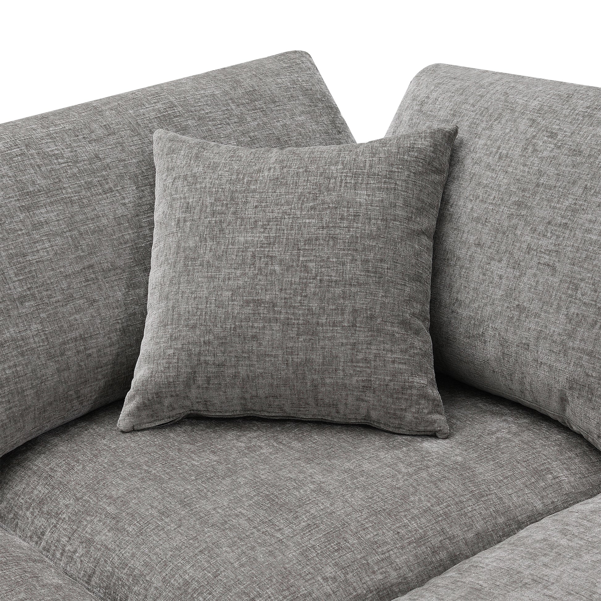 [VIDEO provided][New]130*65' Modern Modular Cloud Sofa Bed, 6 Seat Chenille Sectional Couch Set with Ottoman,Free Combination,Convertible U Shaped Sleeper Sofa for Living Room, Apartment, 3 Colors