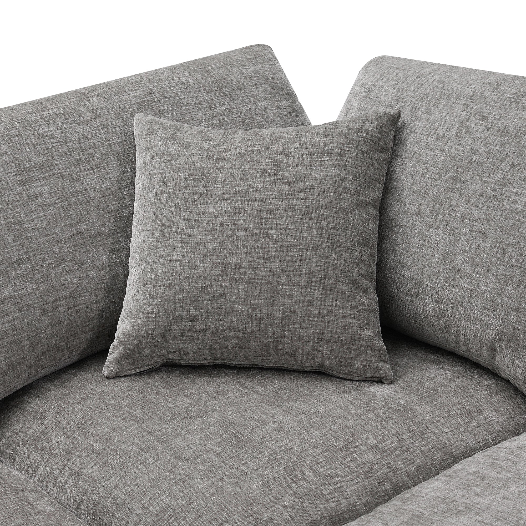 [VIDEO provided][New]130*65' Modern Modular Cloud Sofa Bed, 6 Seat Chenille Sectional Couch Set with Ottoman,Free Combination,Convertible U Shaped Sleeper Sofa for Living Room, Apartment, 3 Colors