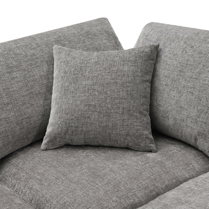 [VIDEO provided][New]130*65' Modern Modular Cloud Sofa Bed, 6 Seat Chenille Sectional Couch Set with Ottoman,Free Combination,Convertible U Shaped Sleeper Sofa for Living Room, Apartment, 3 Colors