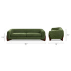 Alpine Moss Green Sherpa Sofa for Cozy Seating.