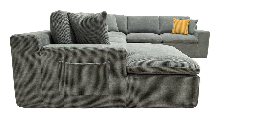 Upholstered Full Compressed Sectional for Instant Comfort.
