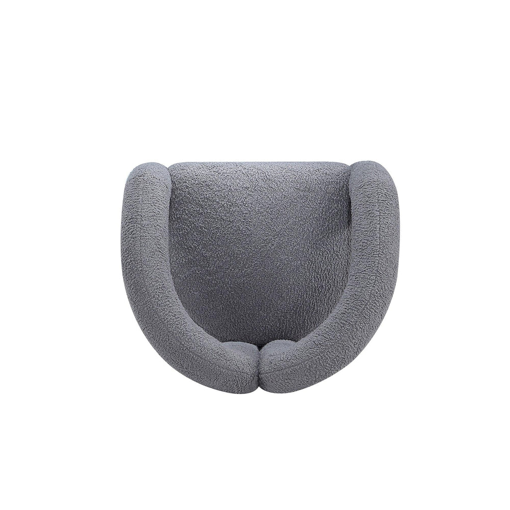 Darian Boucle Lounge Chair in Gray.