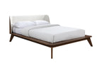 King Size Fabric Bed Frame with Winged Headboard.