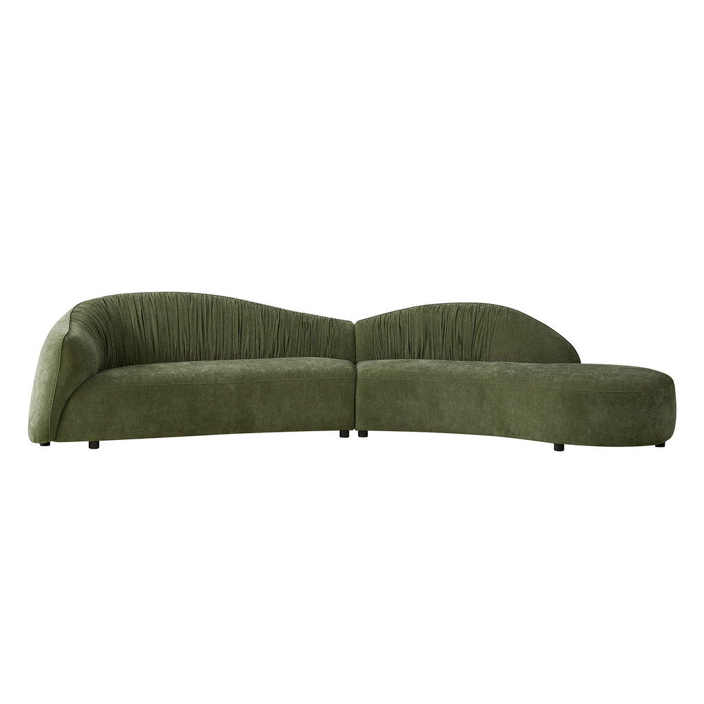 Mid-Century Upholstered Sofa with Right Chaise