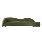 Mid-Century Upholstered Sofa with Right Chaise