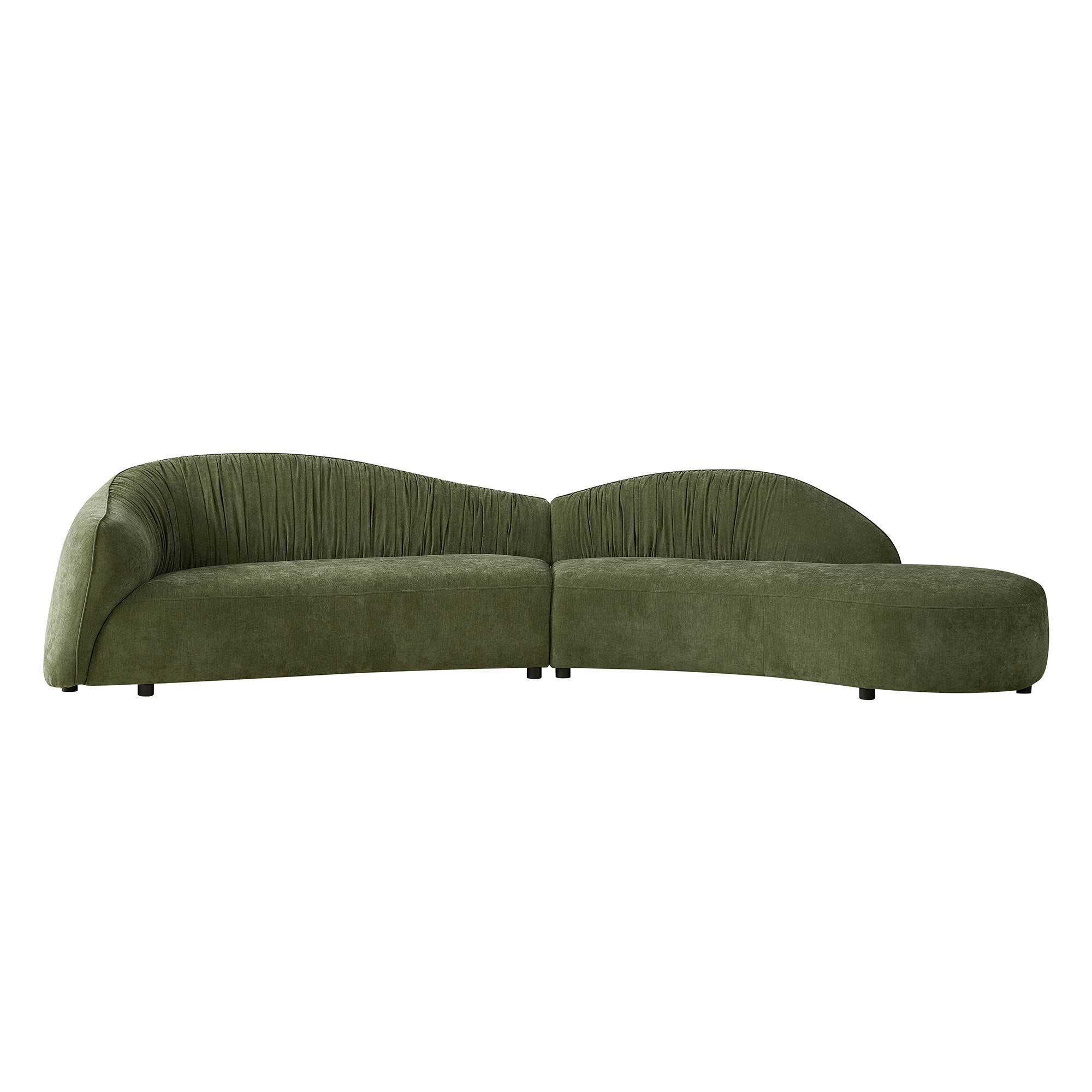 Mid-Century Upholstered Sofa with Right Chaise