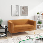 Velvet Loveseat with Modern Design - Elegant Comfort.