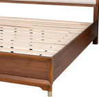 Mid-Century Modern Queen Bed with Reading Light.