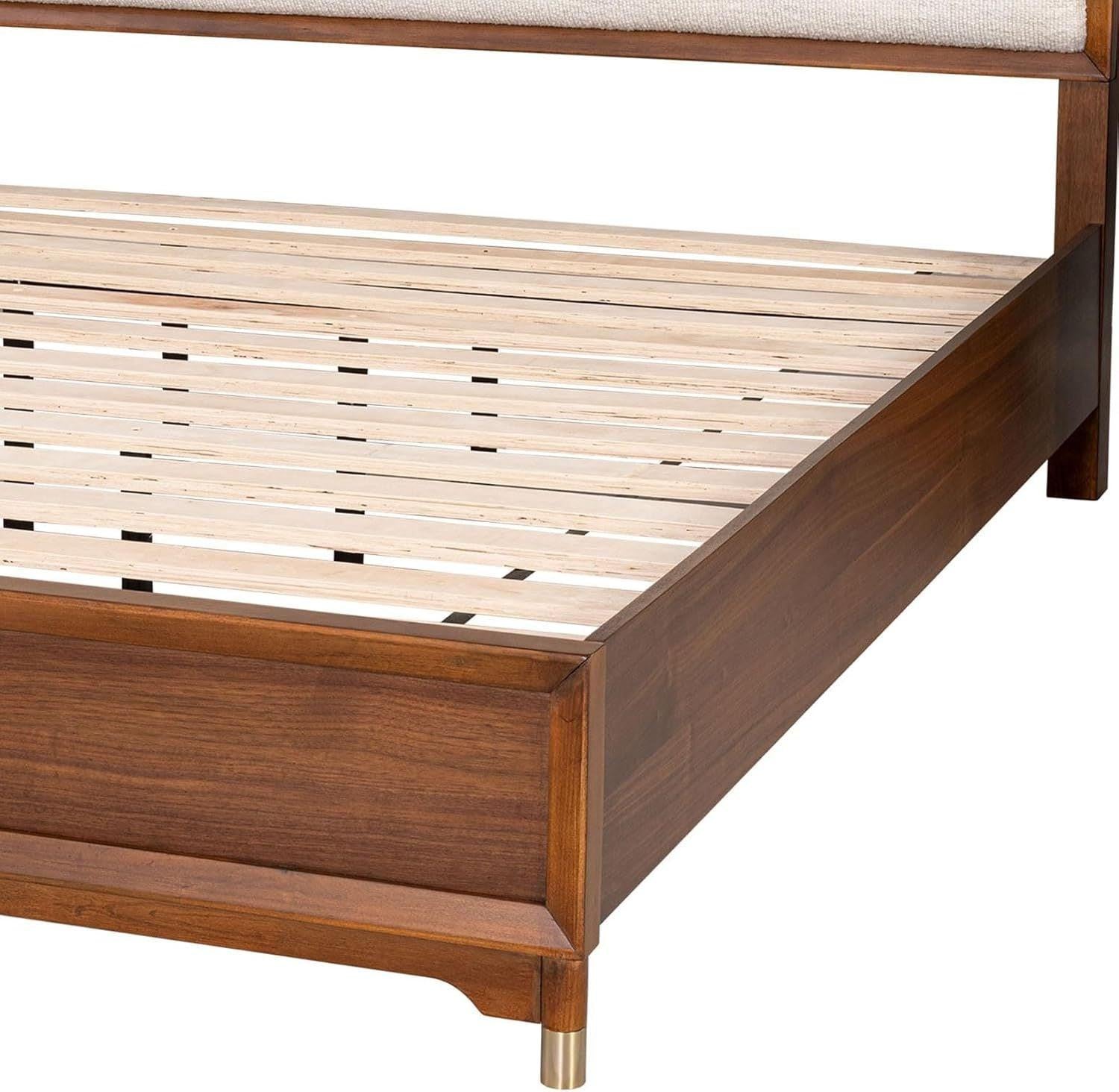 Mid-Century Modern Queen Bed with Reading Light.