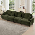 Mid Century 4 Seater Sofa with Flared Arms and Skirts.