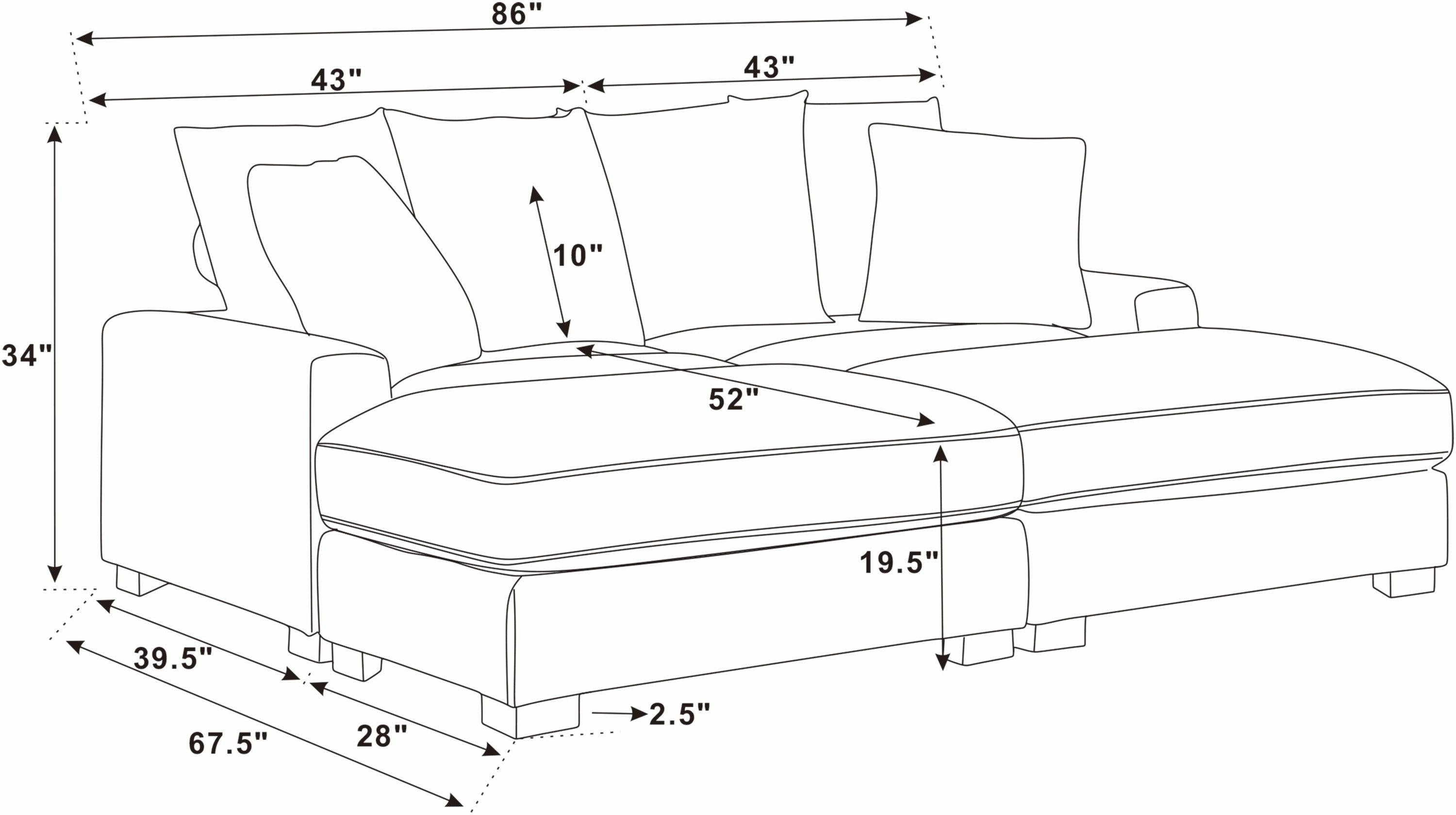 Zaheer 86'' Corduroy Sofa for Living Room.