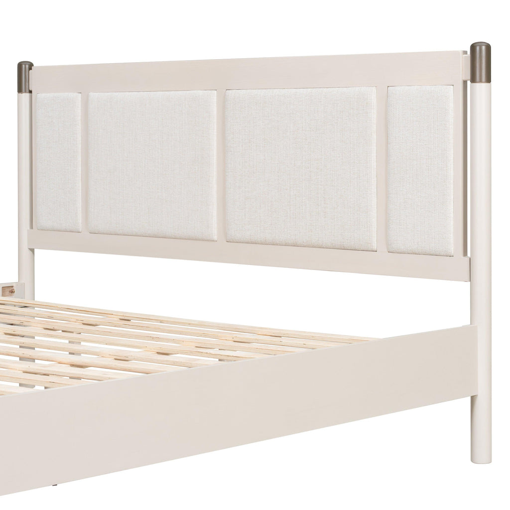 Solid Wood King Bed with Heavy Duty Support.