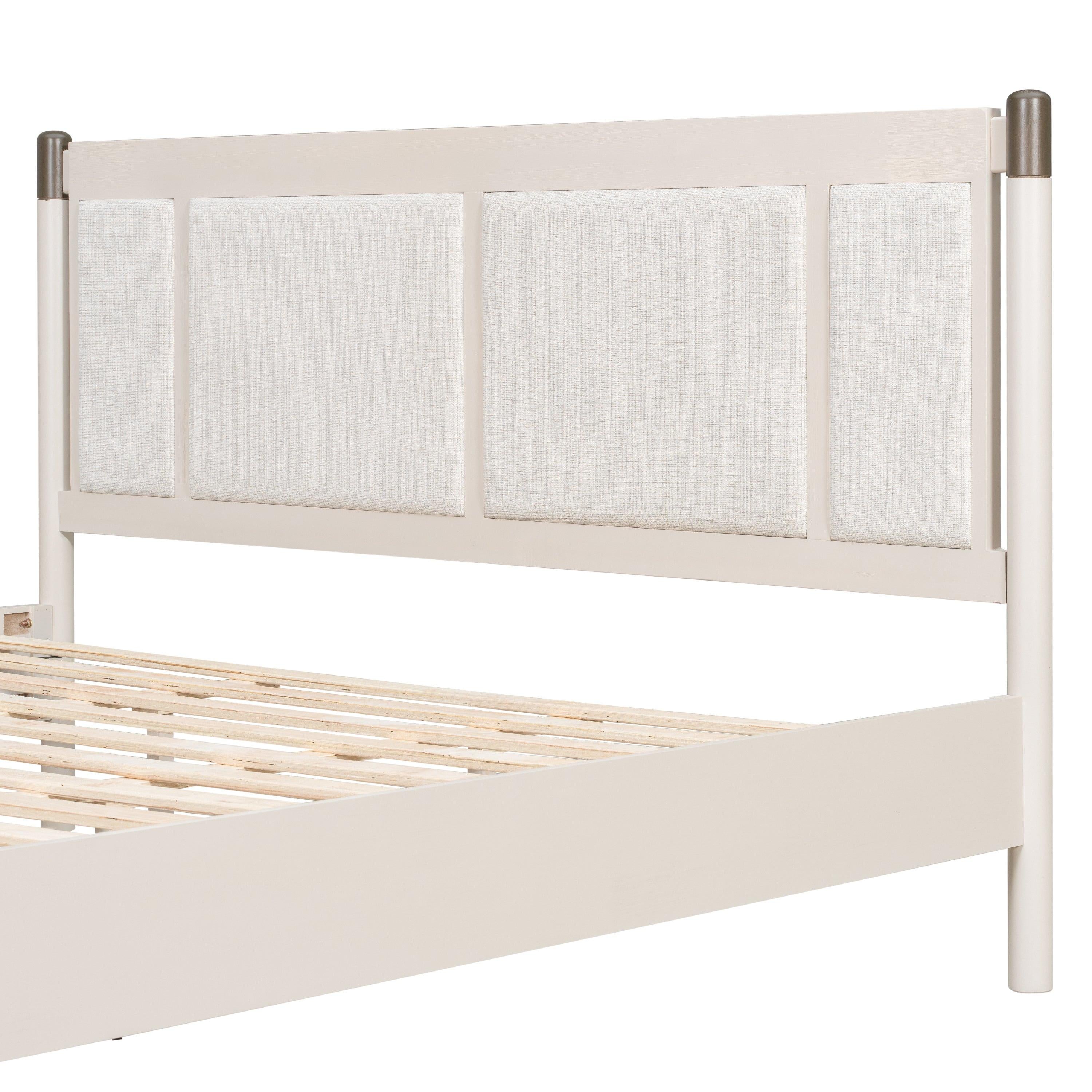 Solid Wood King Bed with Heavy Duty Support.