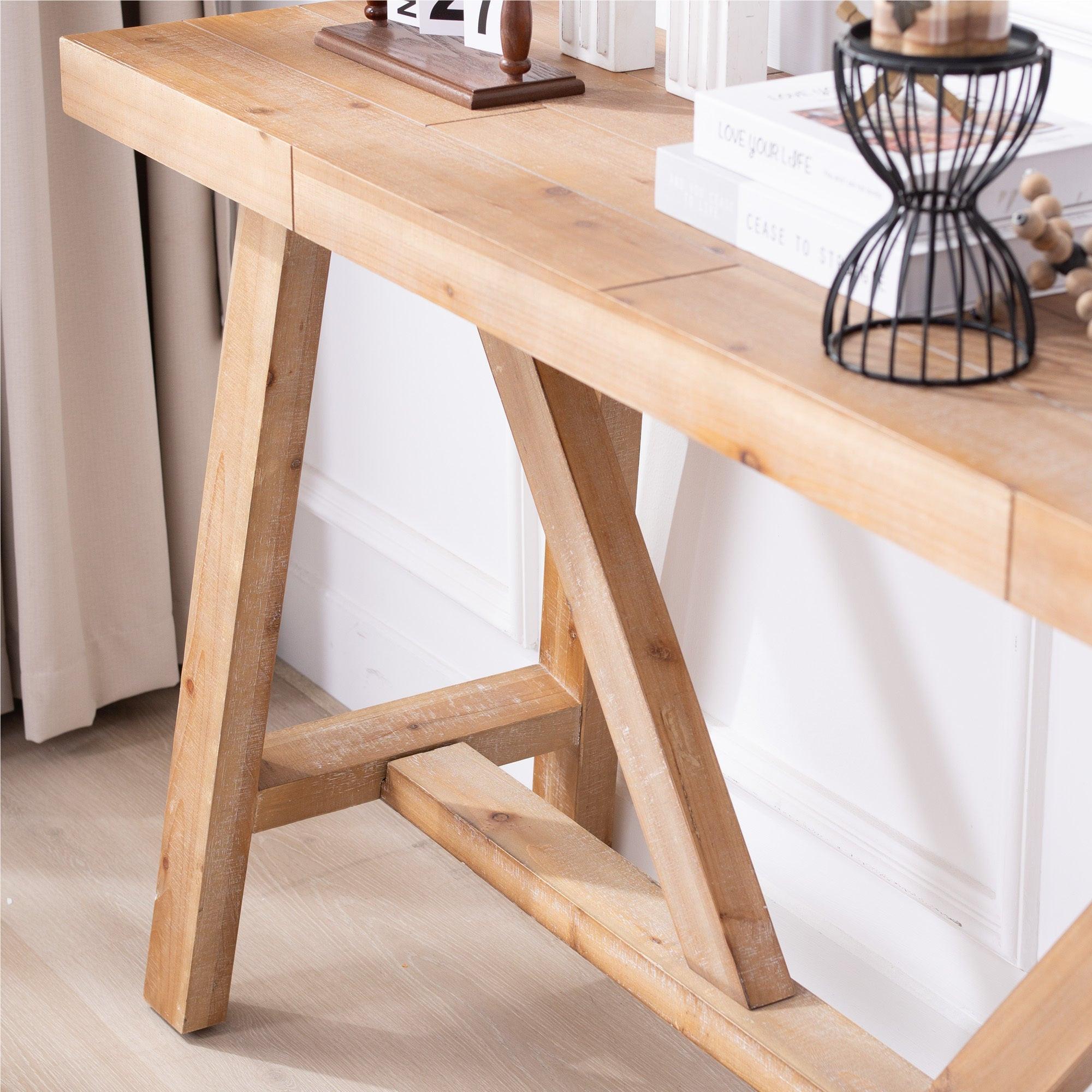 Farmhouse A-Frame Console Table - 58.5" Wide.