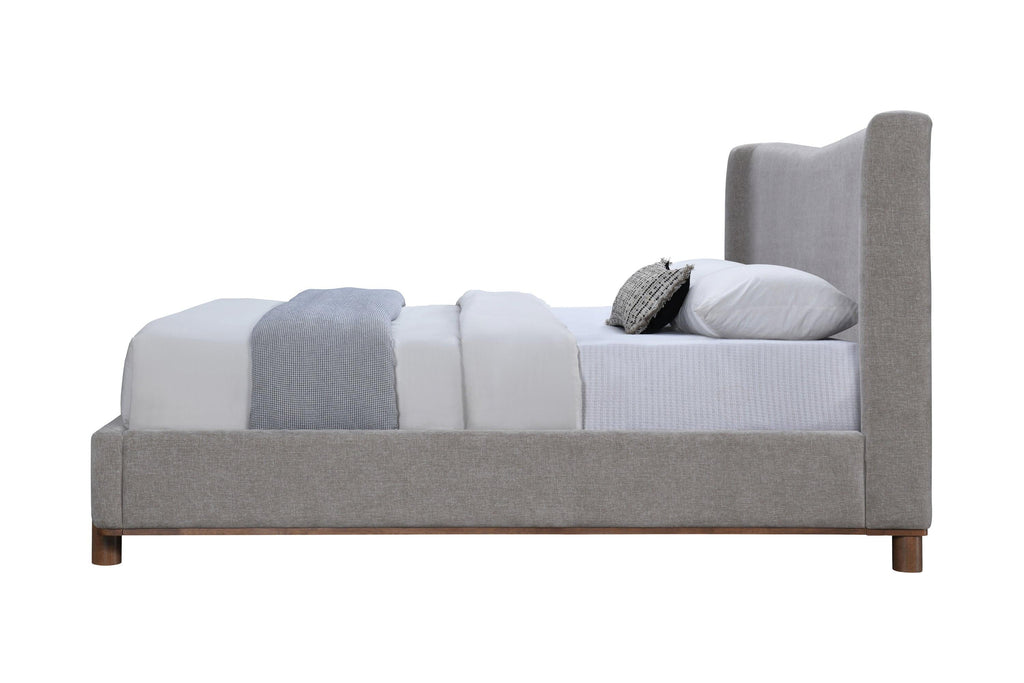 Melbourne Gray Chenille Eastern King Bed Frame.