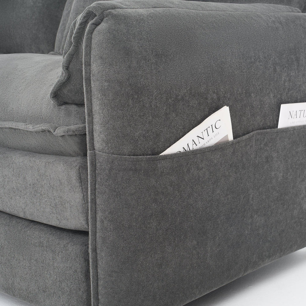 Modular Sectional Sofa with Ottomans for Living Room.
