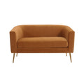 Velvet Loveseat with Modern Design - Elegant Comfort.