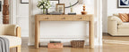 TREXM Rustic Console Table with Drawers for Entryway & Living Room.