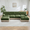 4-Seater Cloud Modular Sectional Sofa with Ottomans.