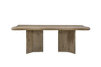 84-Inch English Knotty Oak Double Pedestal Dining Table