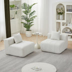 Chenille Sectional Sofa with Pillows for Living Room.