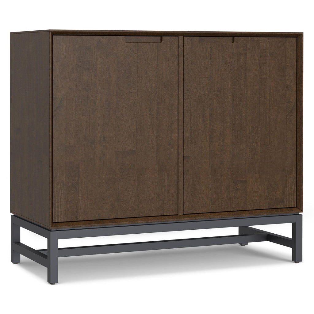 Walnut Brown Sideboard Cabinet - 2 Door Buffet for Storage.